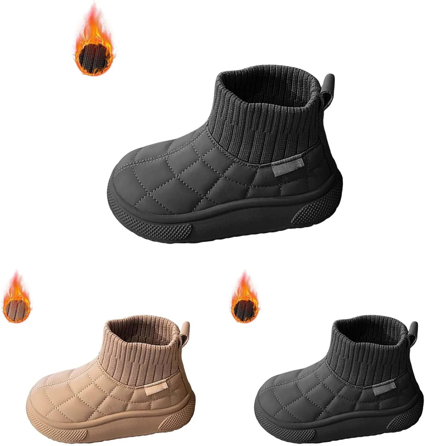 Big Kids Warm Ankle Boots Boys Girls Unisex Non Slip Mid Calf Winter Outdoor Lightweight Shoes for Girls Boots Size 13