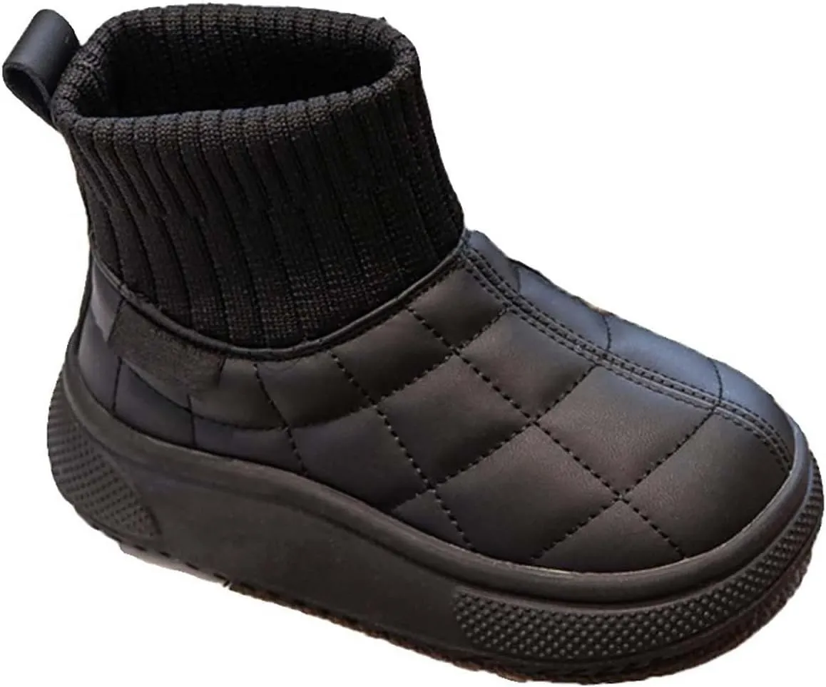 Big Kids Warm Ankle Boots Boys Girls Unisex Non Slip Mid Calf Winter Outdoor Lightweight Shoes for Girls Boots Size 13