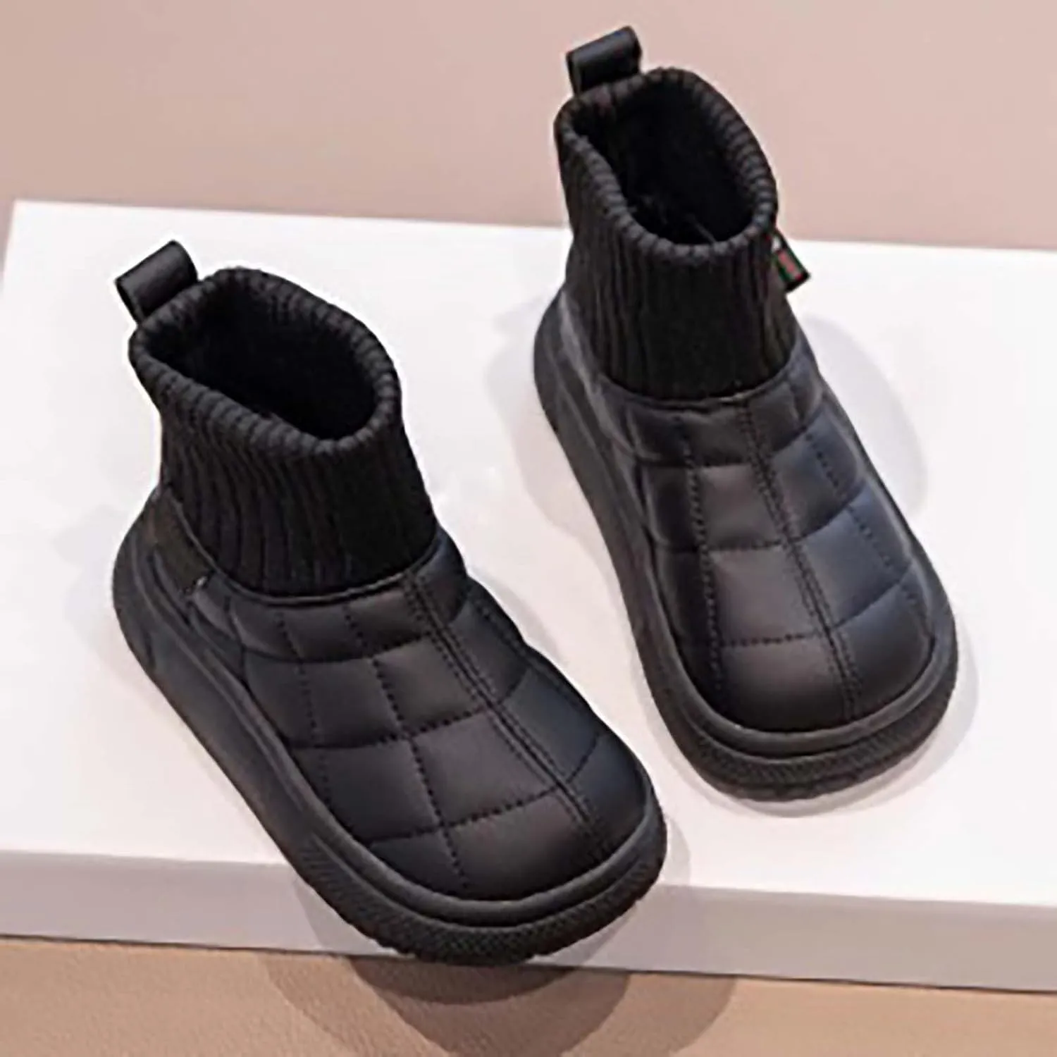 Big Kids Warm Ankle Boots Boys Girls Unisex Non Slip Mid Calf Winter Outdoor Lightweight Shoes for Girls Boots Size 13