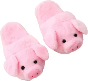 Cartoon animal cotton shoes, interesting pig cotton shoes, indoor and outdoor thermal shoes, men's and women's winter adult shoes