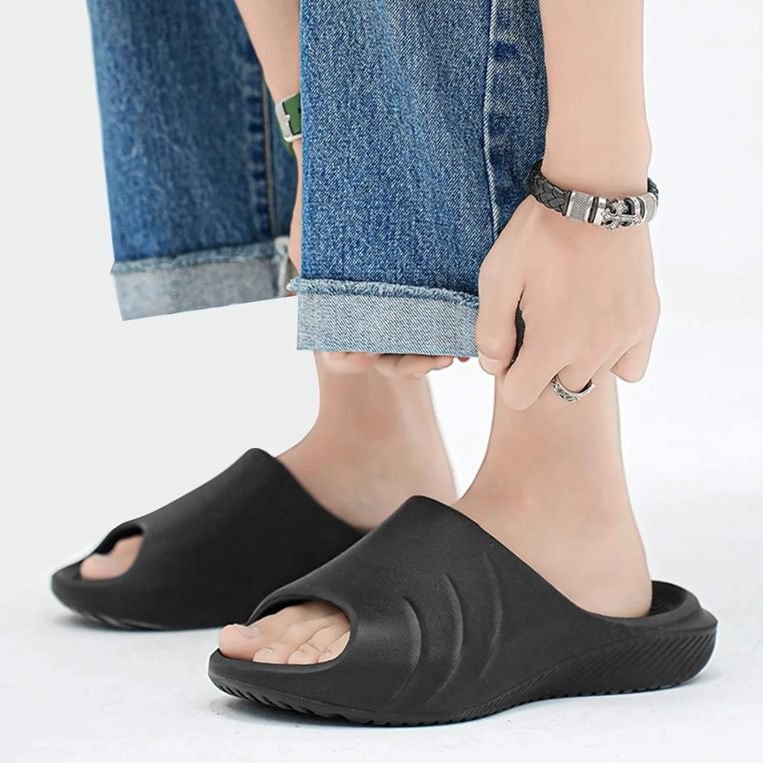 Couples Summer Slippers Novel Simple Decoration Comfortable Flat Cute Slippers for Men