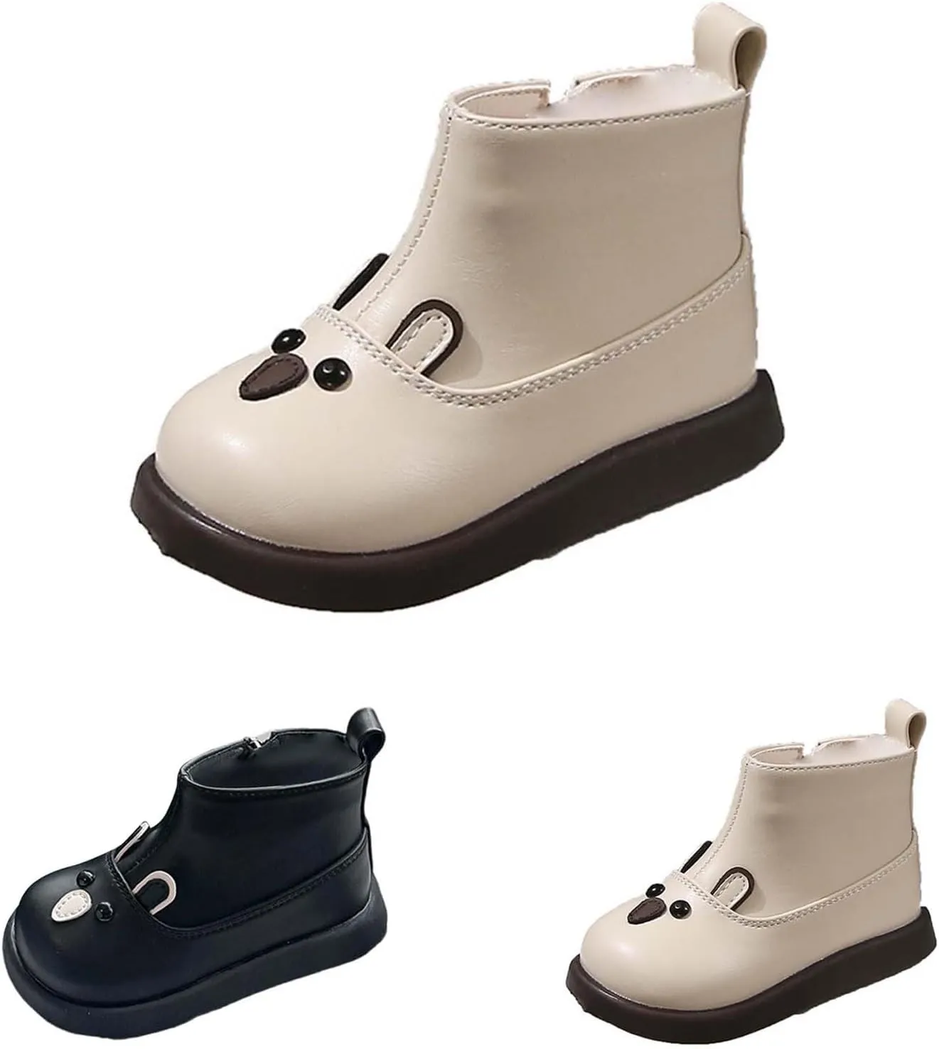 Cute artoon Ankle Boots for Toddler Infant Unisex Lightweight Slip On Soft Sole Breathable Girls Boots for Women