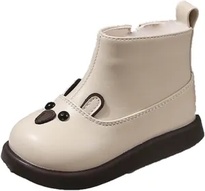 Cute artoon Ankle Boots for Toddler Infant Unisex Lightweight Slip On Soft Sole Breathable Girls Boots for Women