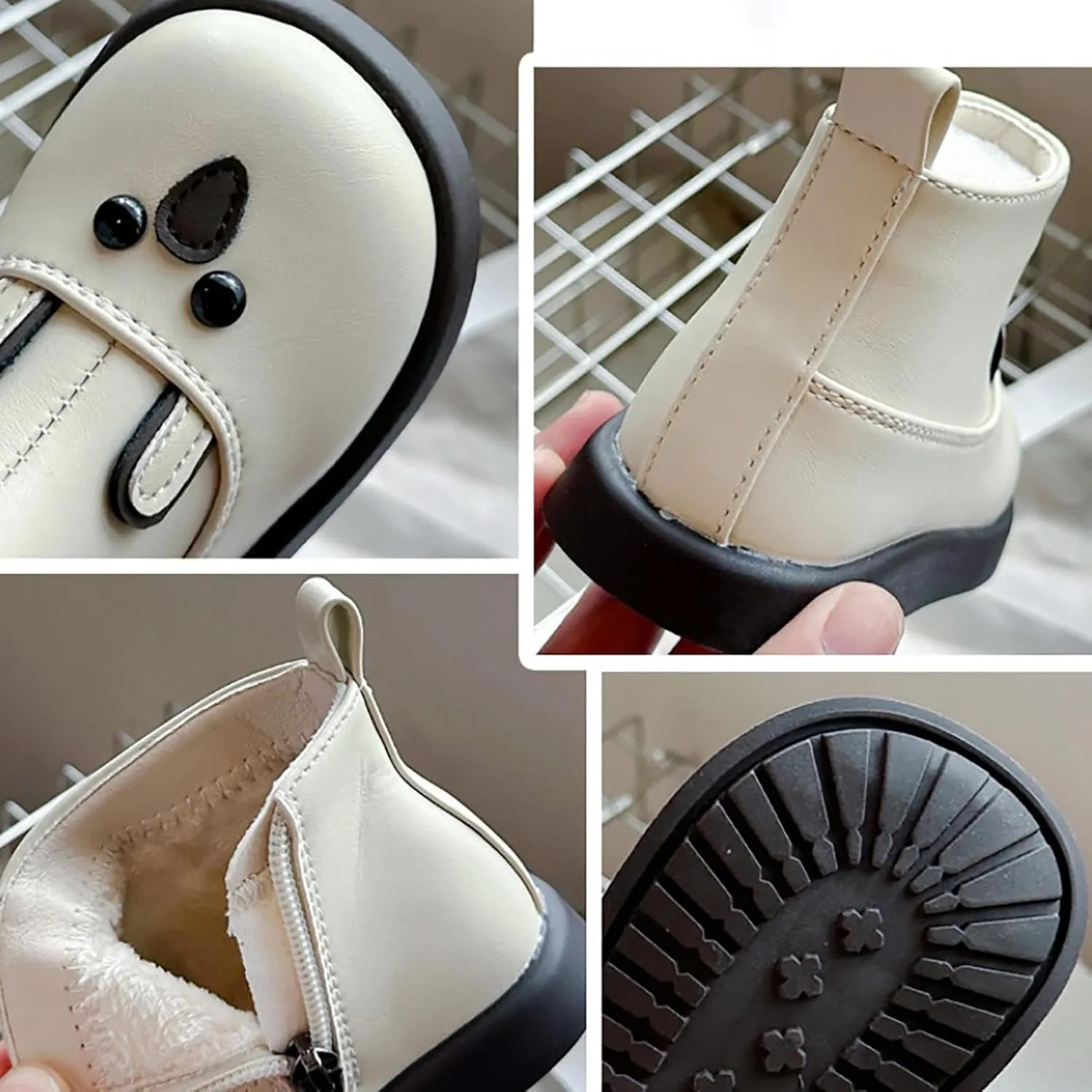 Cute artoon Ankle Boots for Toddler Infant Unisex Lightweight Slip On Soft Sole Breathable Girls Boots for Women