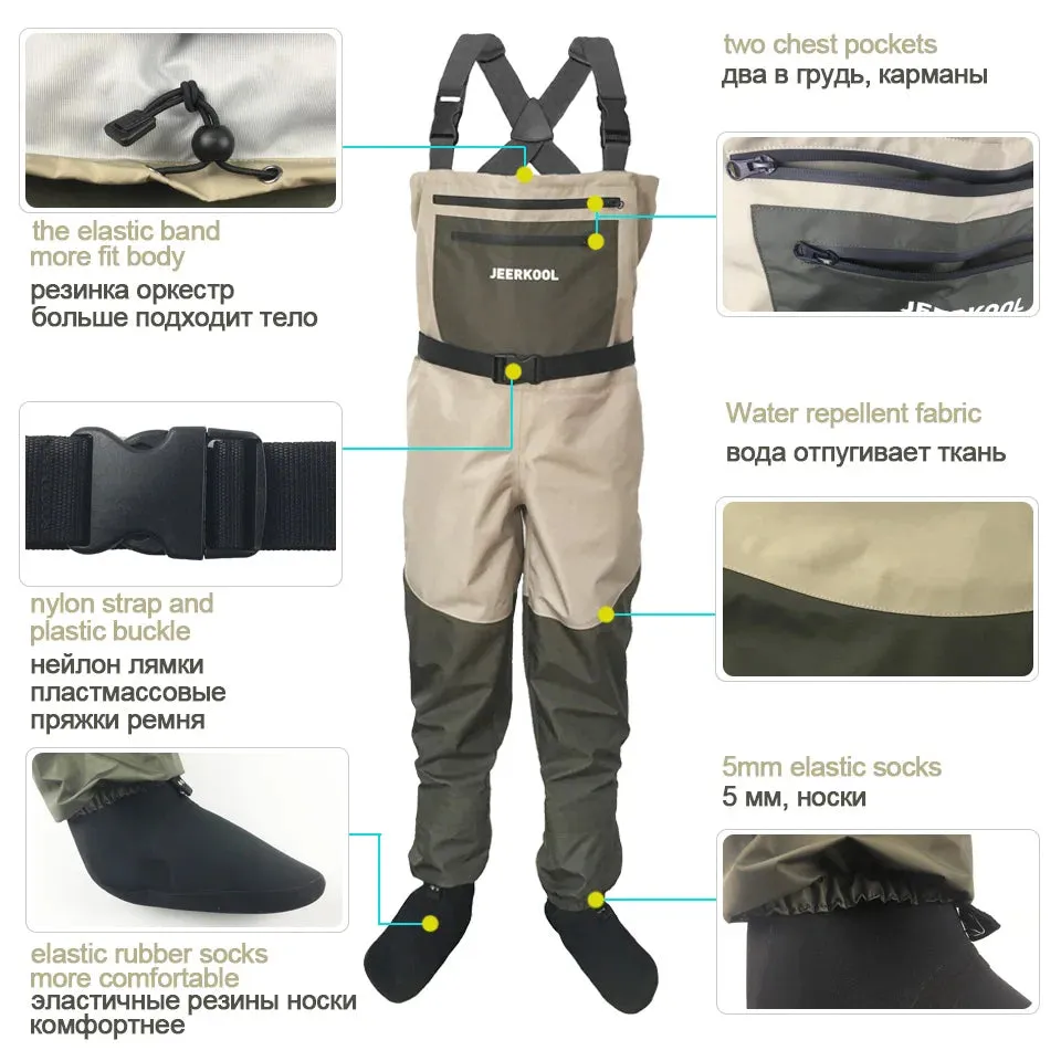 JEERKOOL Fly Fishing Waders & Wading Shoes: Ultimate Fishing Gear