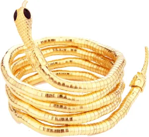 LAKIYOYO Bendable Snake Bracelet for Women Adjustable Punk Snake Choker - Flexible Multi-Purpose Medusa Necklace Hollween Jewelry