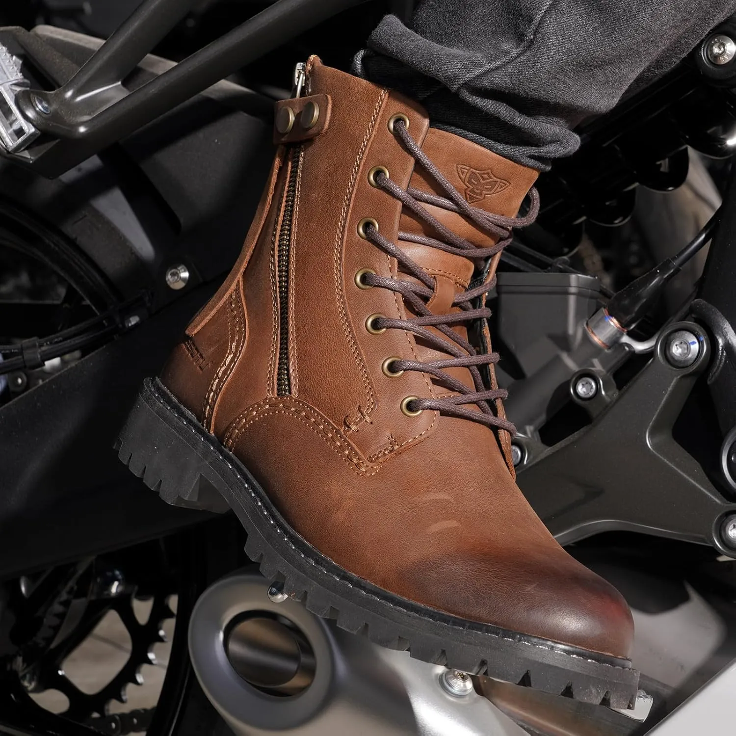 Men's Boots Casual Boots Motorcycle Vintage Zipper Chukka Boots for Men