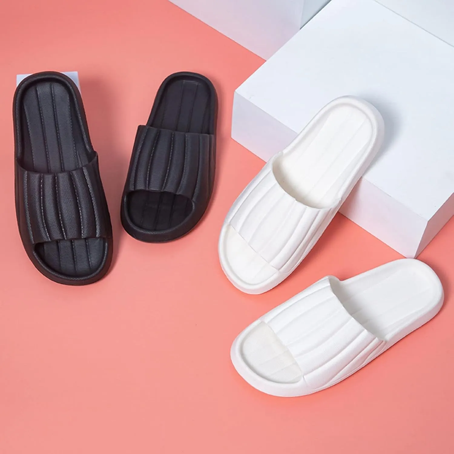 Slides for Men Slides for Women Mens Shower Shoes Shower Shoes Women Bathroom Open Toe Pool Slippers