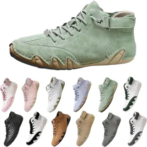 Women's Style Japanese and Men's Large Leather Shoes,Waterproof and Neutral,Hand-Crafted with Matching Long Legs and Slip-on Shoes